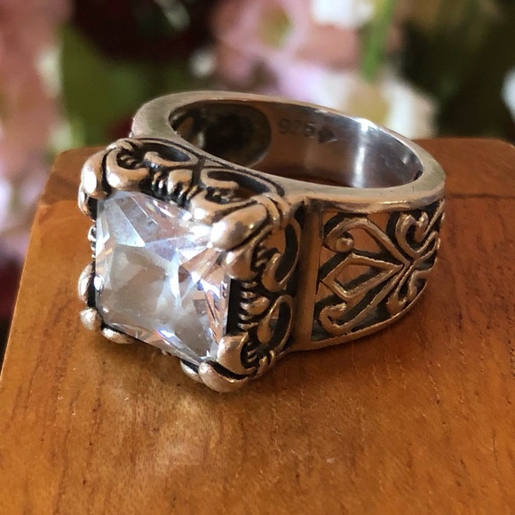 Silpada Filigree Sterling Silver and Cubic Zirconia Uptown Ring Size 6 - Picture 16 of 16